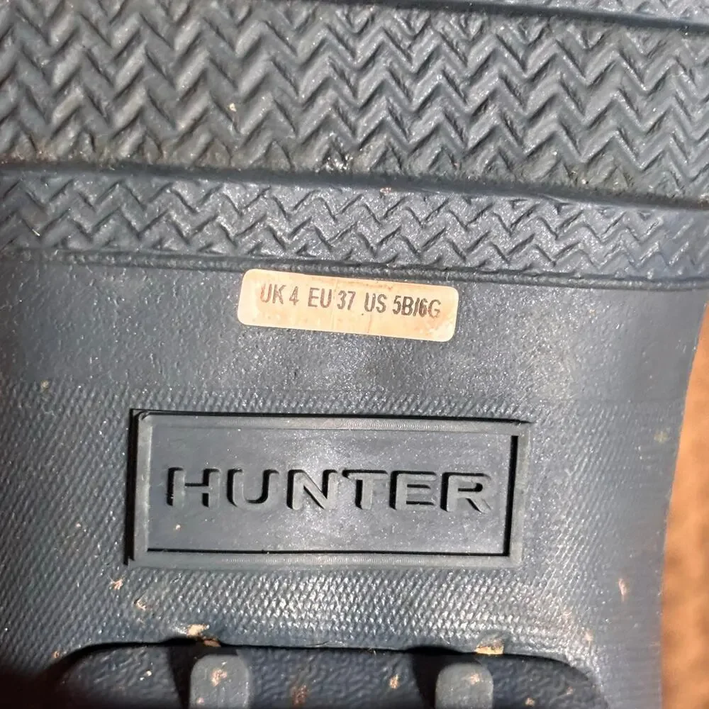 Hunter Original Tall Gloss Rain Boots Purple Iridescent Waterproof Wellies 5